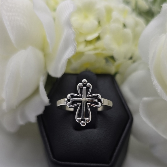 COPTIC CROSS STERLING SILVER RING - Picture 6 of 6
